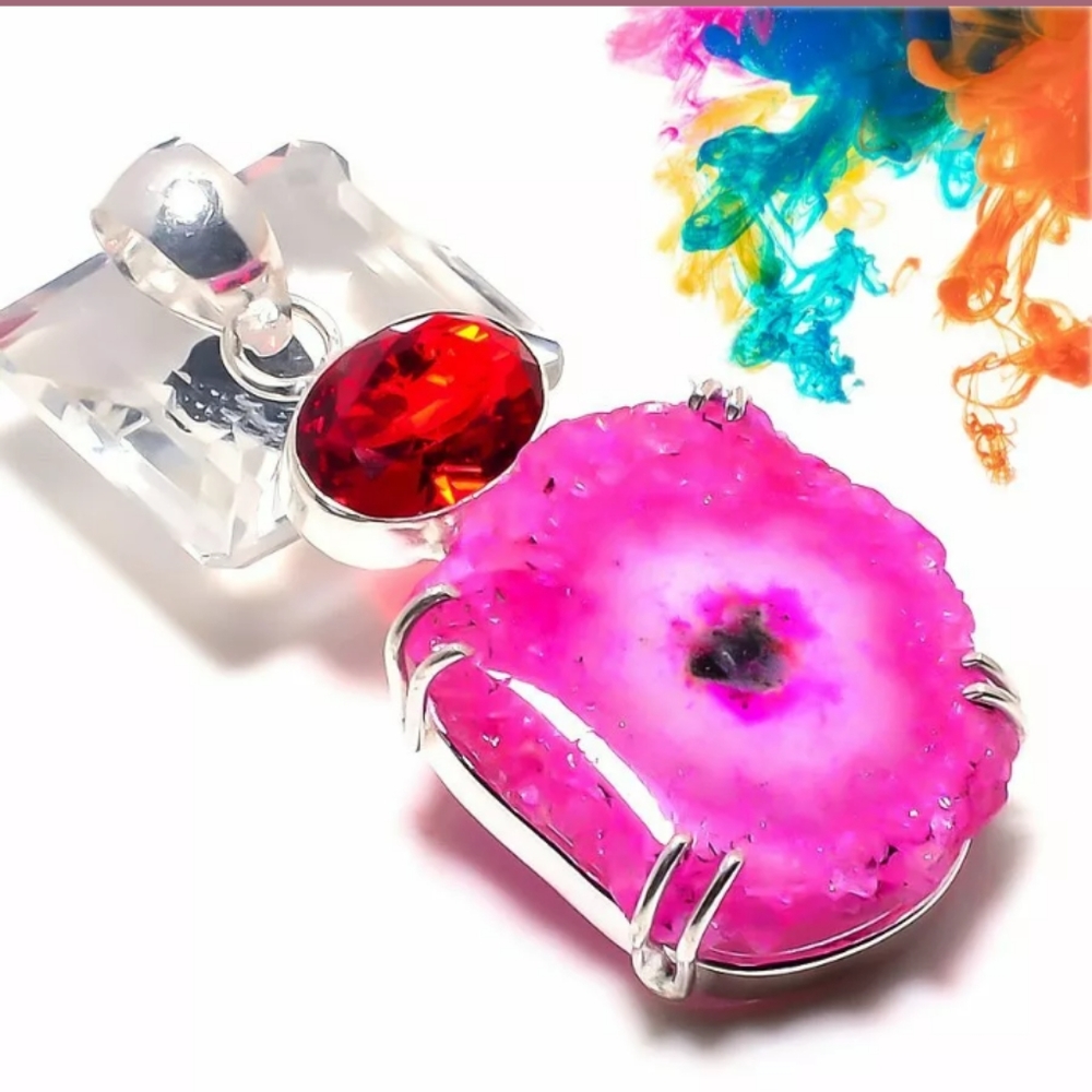 FINAL PRICE DROP! Rubilite Solar Quartz Pendant FINAL PRICE DROP!!